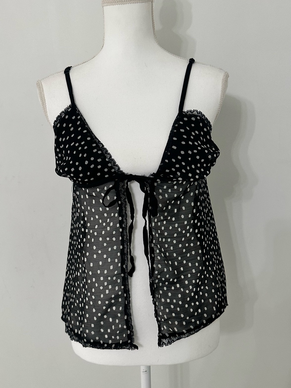 Urban Outfitters Black and White Polka Dot Blouse
